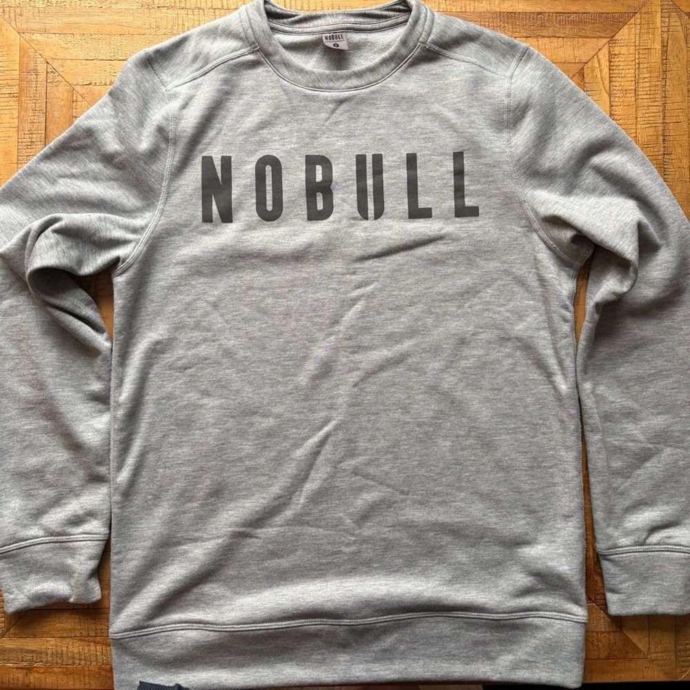 NOBULL Men's Heather Gray Crewneck Sweater
